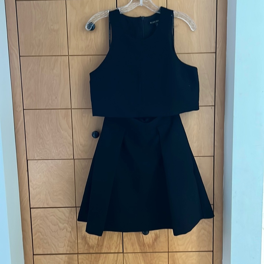 Black Halo Two-Piece Black Mini Dress